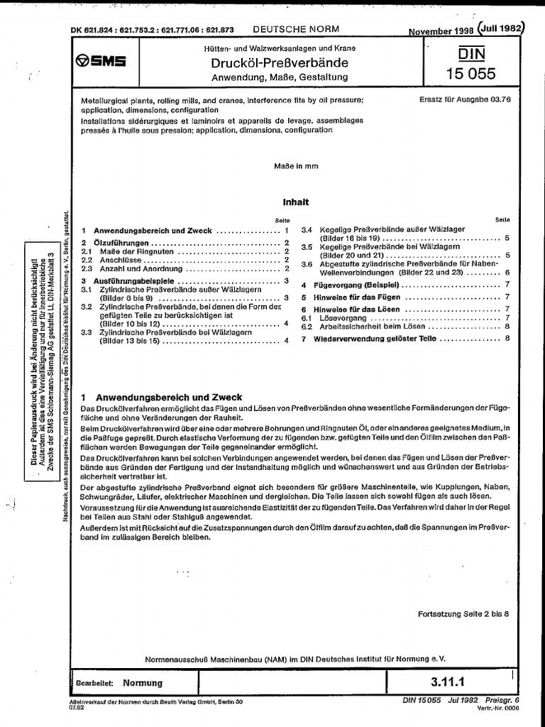 Din 15055 | PDF