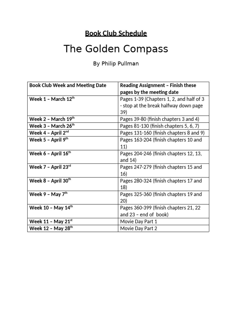 book-club-schedule-golden-compass-pdf