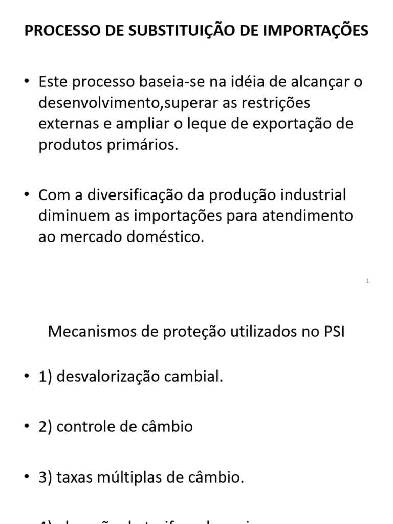 Entendendo o Processo de Substituição de Importações | PDF | A Grande ...