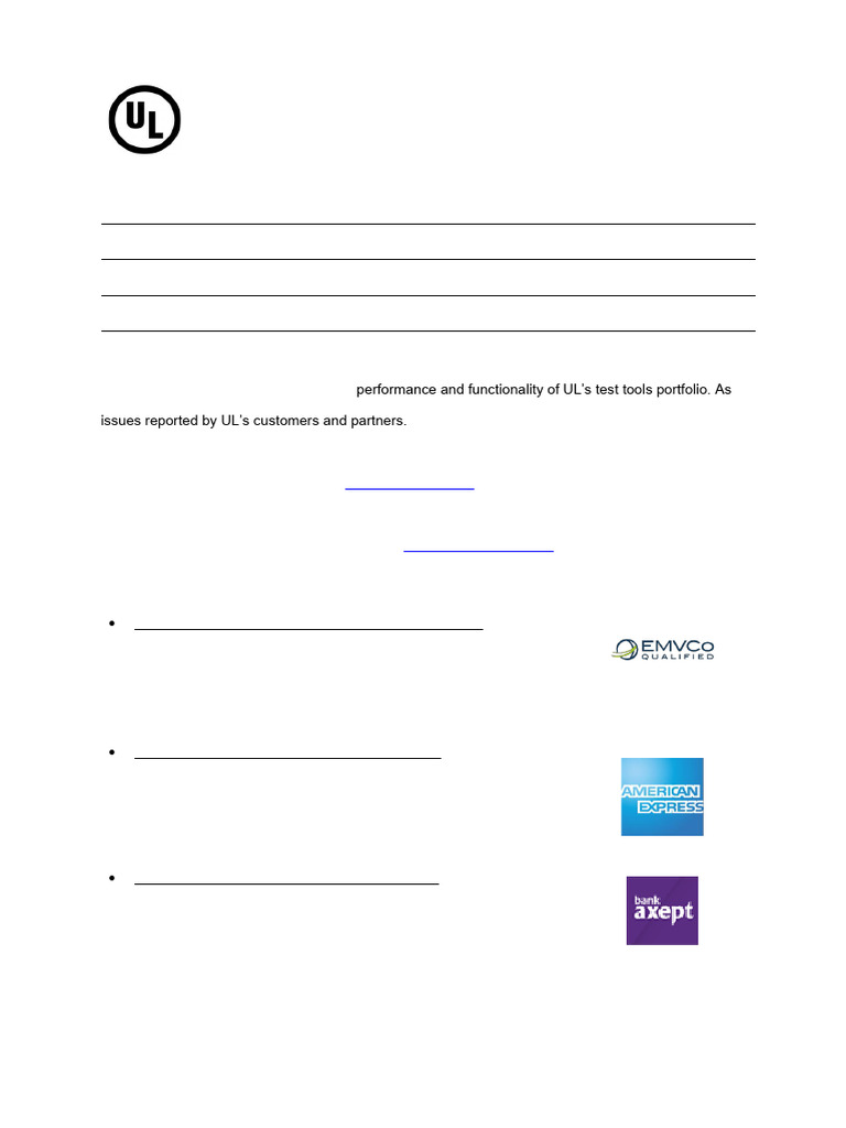 UL Brand Test Tool Release 5.6.0 Updates | PDF | Visa Inc. | Emv