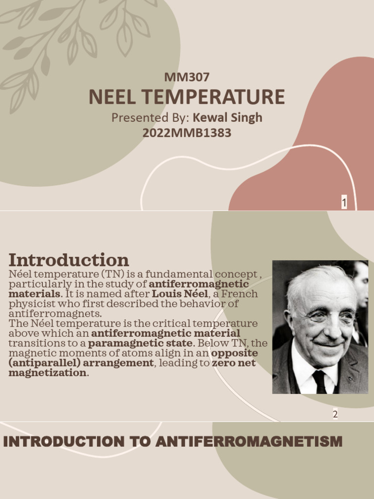 Understanding Néel Temperature in AFM | PDF | Magnetism | Physical ...