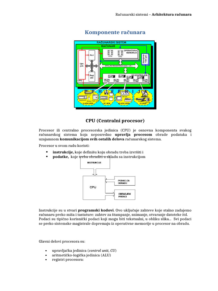 5. Komponente računara | PDF