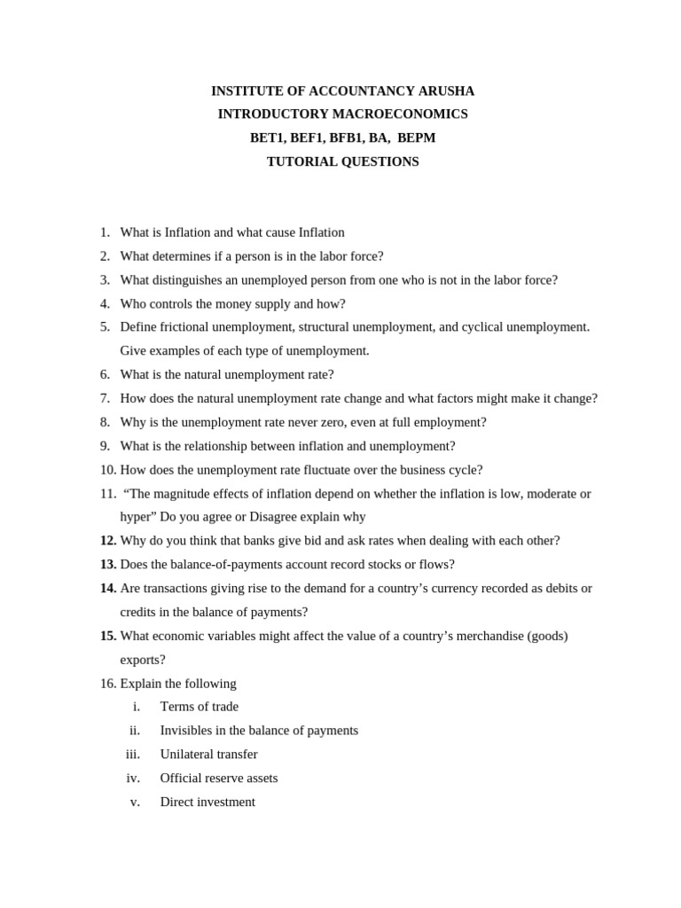 Bop tutorials pdf balance of payments inflation