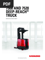 RMD 6000 Series Reach Truck Specs | PDF | Elevator | Truck