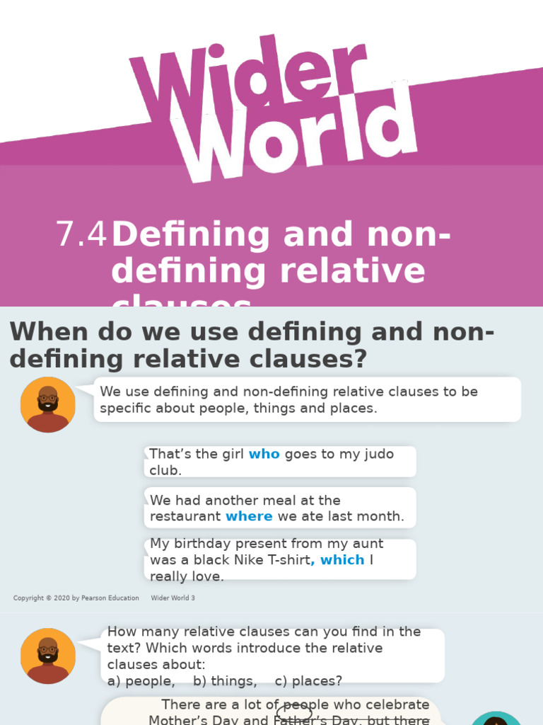 Defining and Non-Defining Relative Clauses | PDF