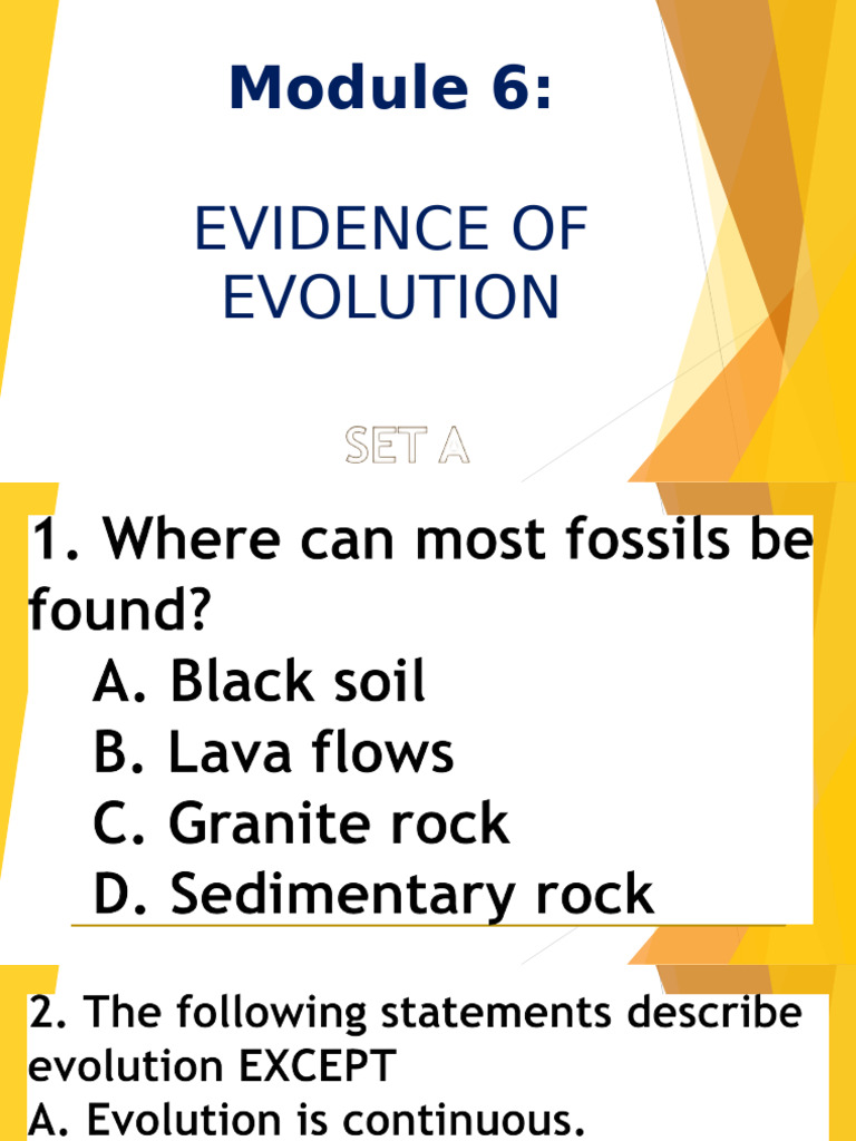 REVIEWER 6 Module 6 Evidence of Evolution | PDF