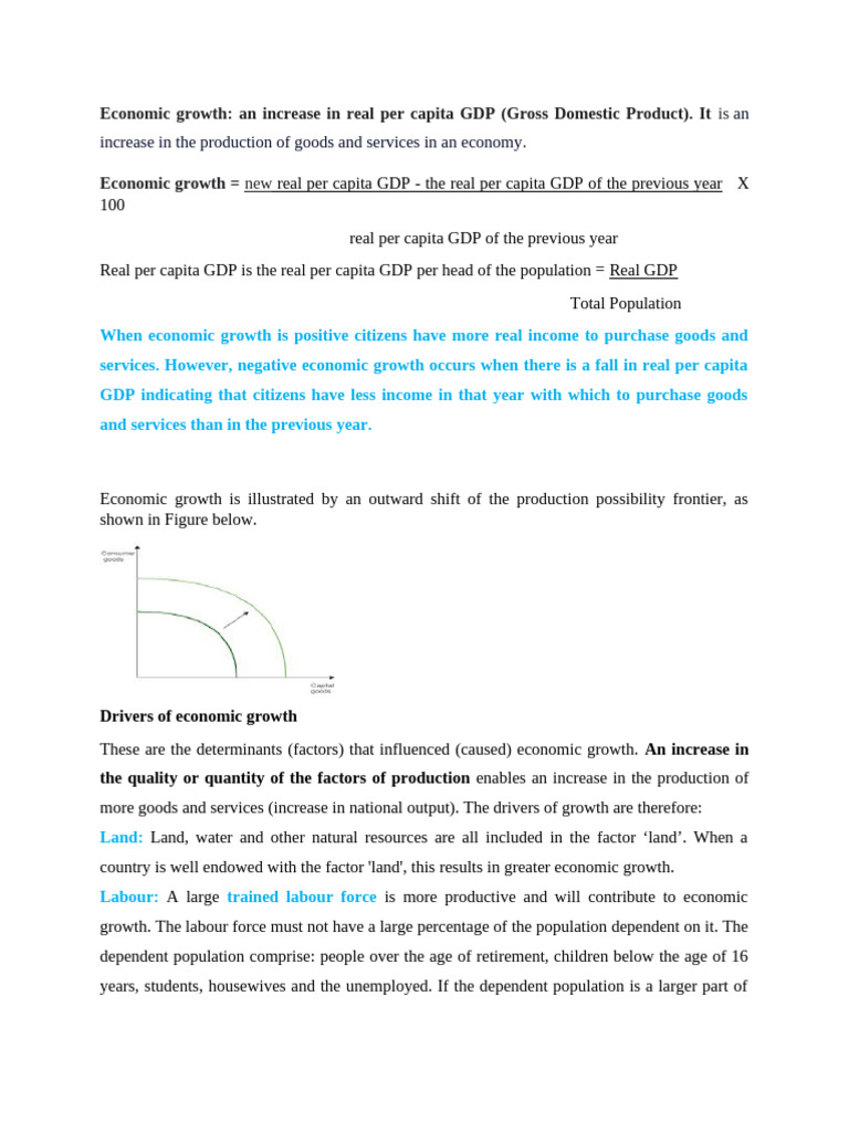 Economic Growth & Development | PDF | Economic Growth | Gross Domestic ...