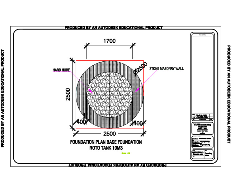 1 Foundation Plan Roto Water Tank in 2016-Model | PDF