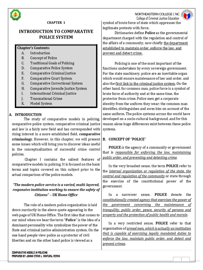 Comparative Police Systems Overview | PDF | Human Trafficking | Police
