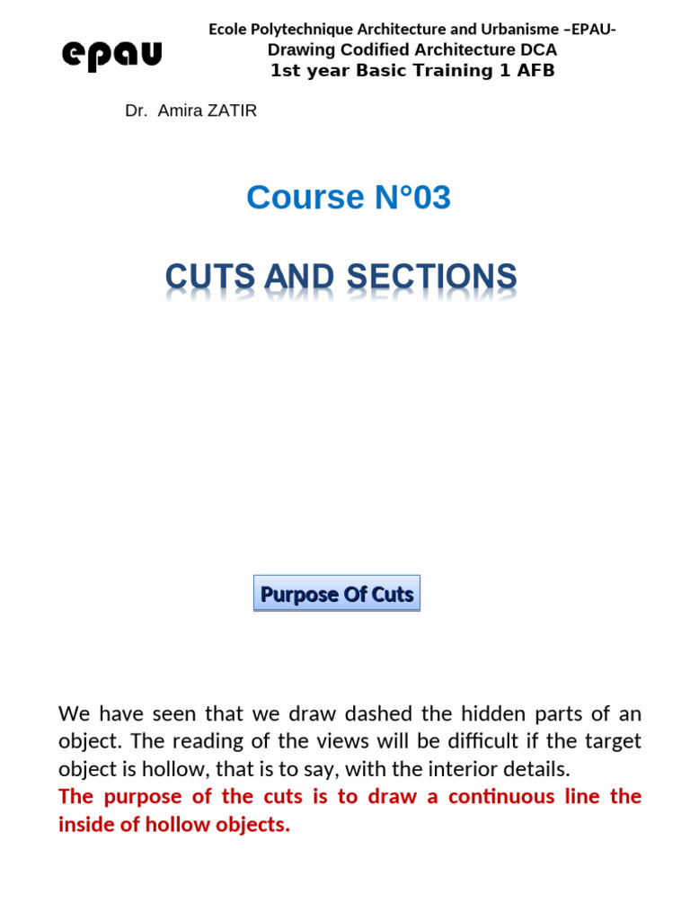 Course 3 DCA Coupes Et Sections | PDF | Geometry