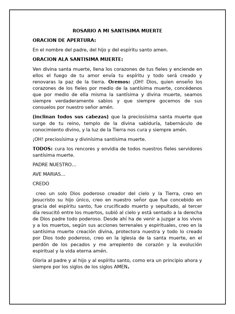 Rosario De La Santsima Muerte