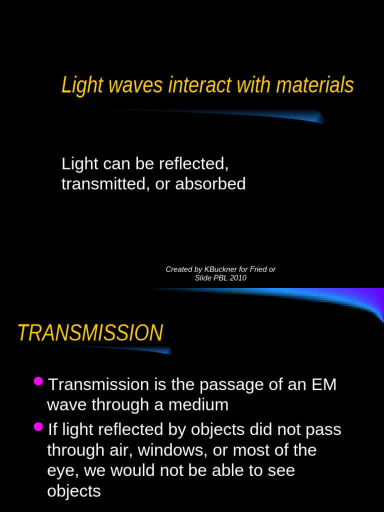 Understanding Light Transmission and Absorption | PDF | Atomic | Materials