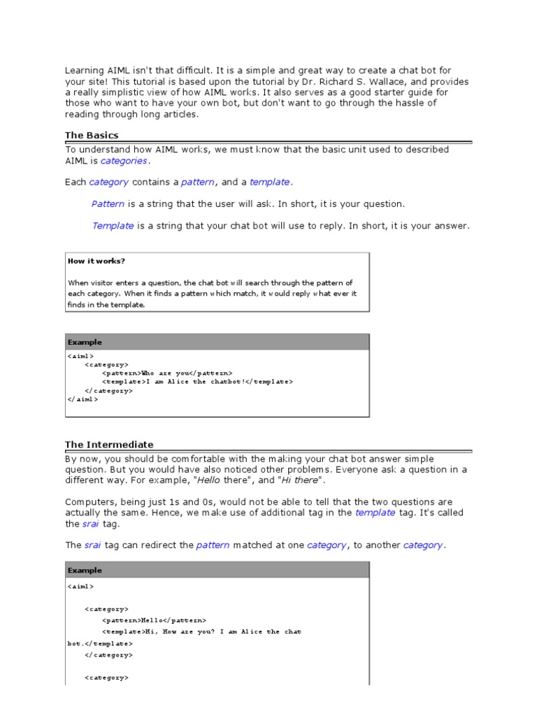 Aiml Tutorial PDF Chair Areas Of Computer Science