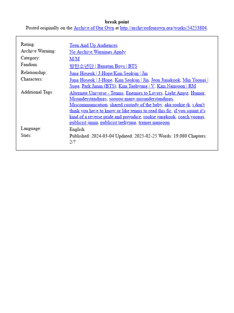 Break Point | PDF