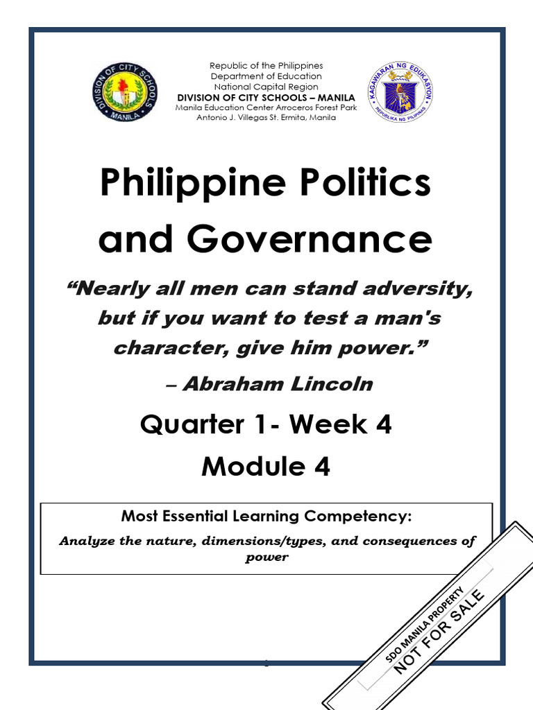 Understanding Power in Philippine Politics | PDF | Power (Social And ...