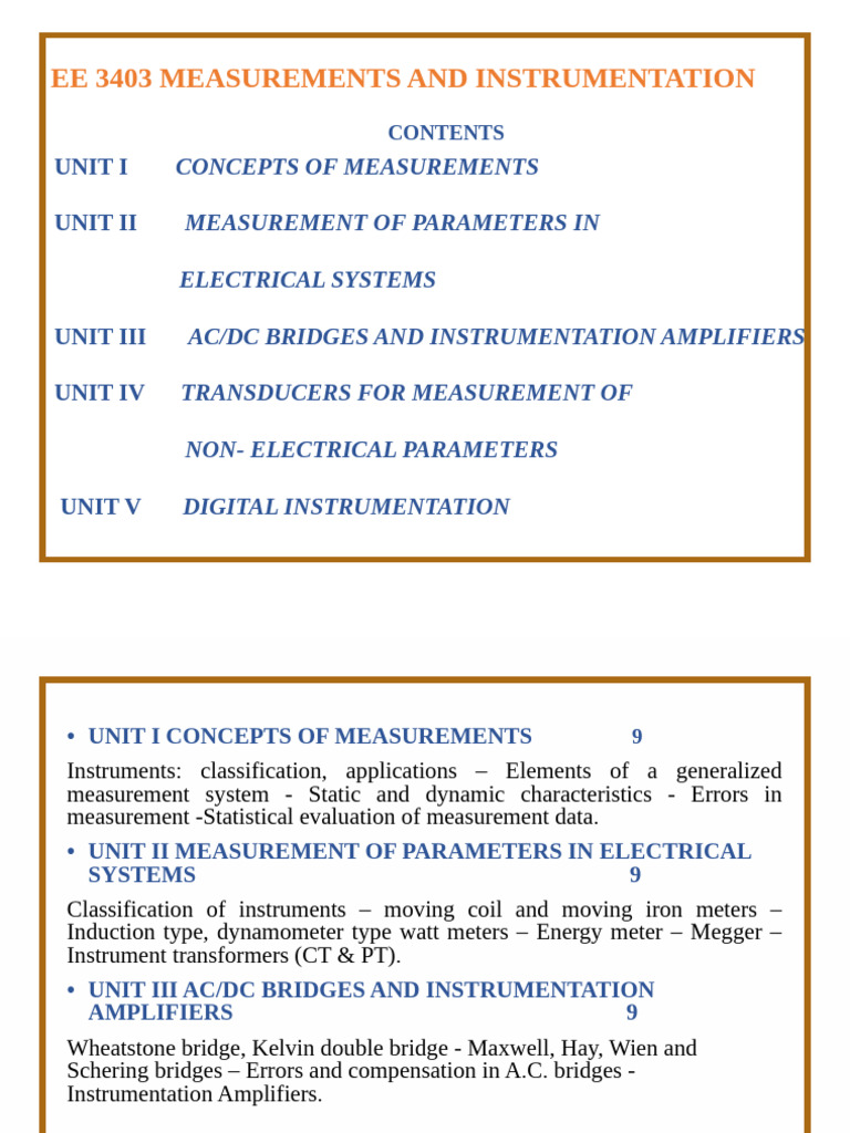 Measurements and Instrumentation Overview | PDF | Calibration | Errors ...