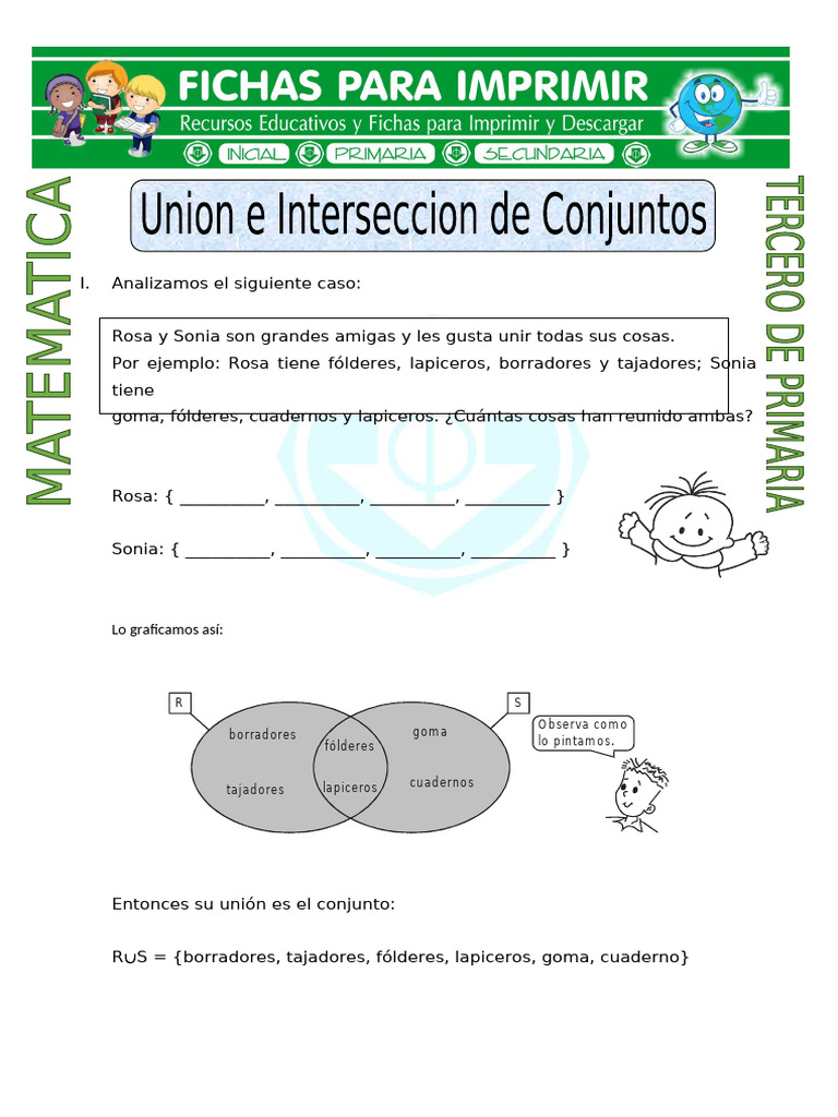 Unión e Intersección de Conjuntos | PDF | Animales y humanos