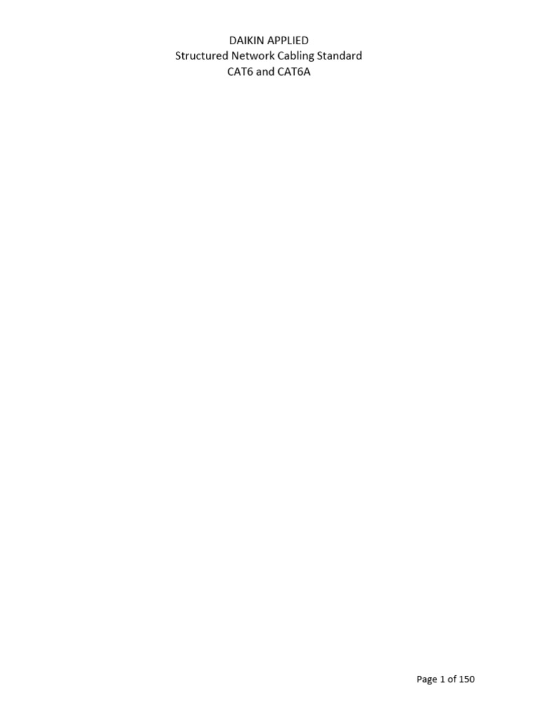 Daikin Structured Cabling Standards | PDF | Optical Fiber ...