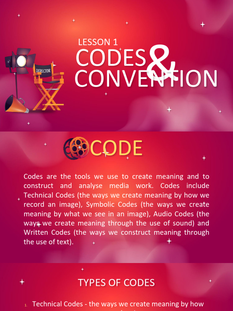 Understanding Media Codes and Conventions | PDF | Camera | Single Lens ...