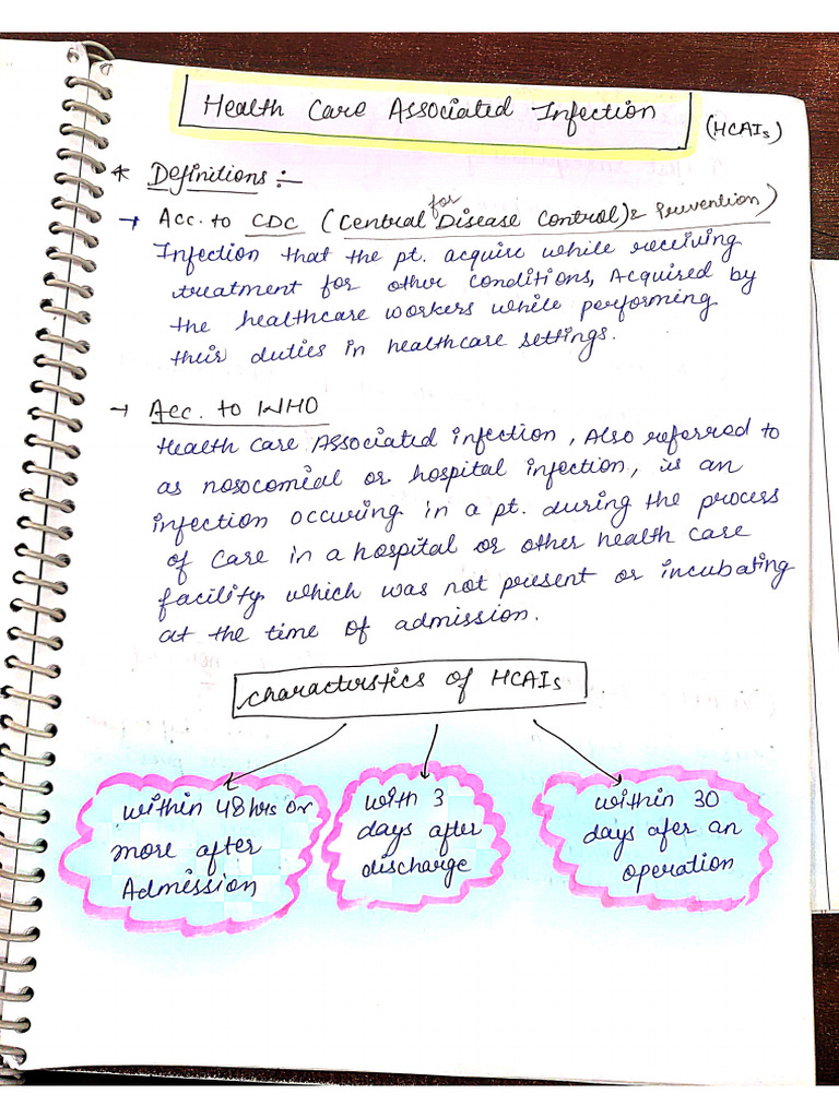 Hospital Acquired Infection Notes | PDF