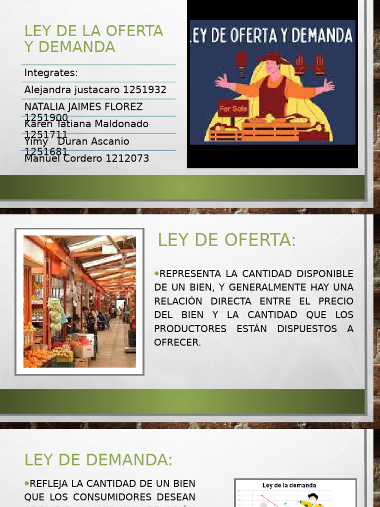 Ley de Oferta y Demanda Explicada | PDF | Oferta y demanda | Oferta ...