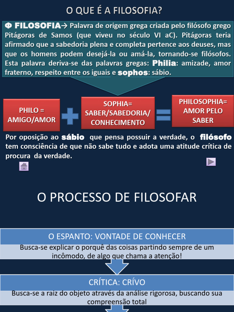 1-O Que É Filosofia | PDF | Pensamento | Sabedoria