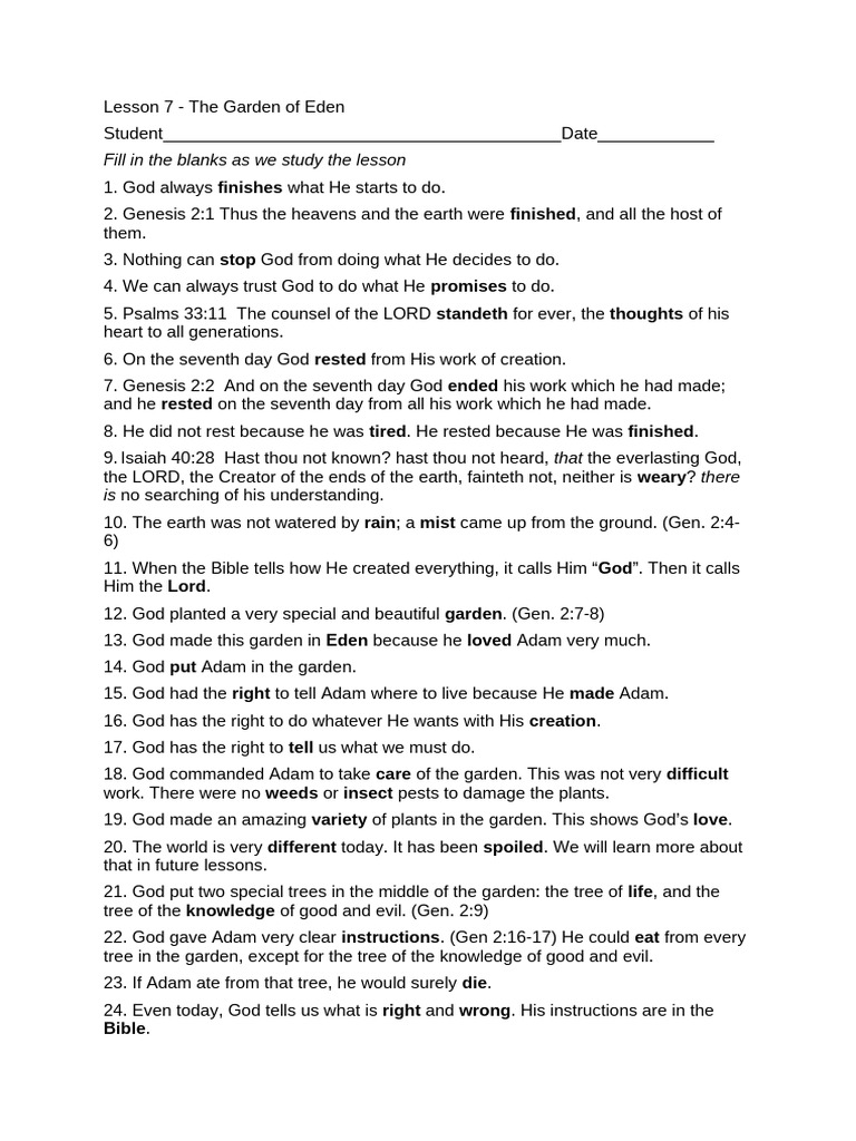 Understanding The Garden Of Eden Pdf Adam Genesis Creation Narrative