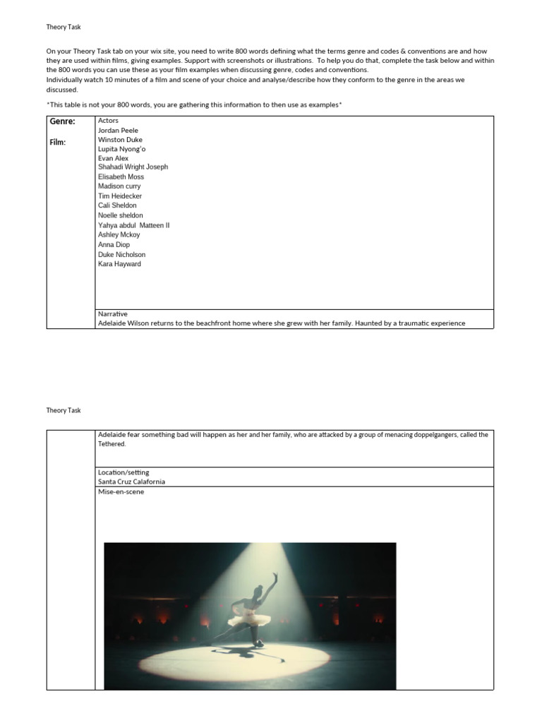 Film Genre and Codes Analysis Guide | PDF