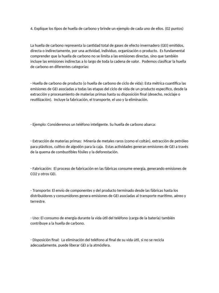Tipos de Huella de Carbono | PDF | Gases de efecto invernadero | Huella ...