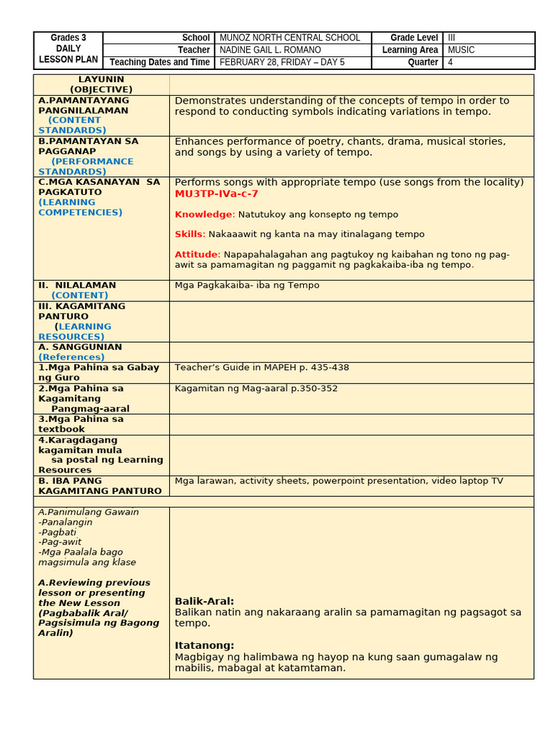 Music Day 5 | PDF