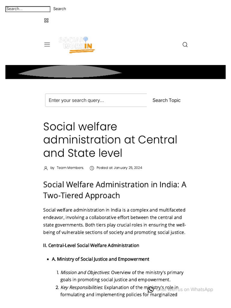 Social Welfare Administration in India | PDF | Capacity Building | Non ...