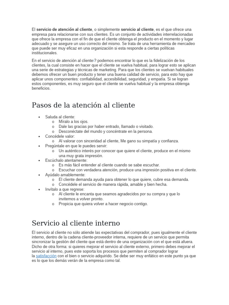 Estrategias Efectivas de Atención al Cliente | PDF | Servicio al ...