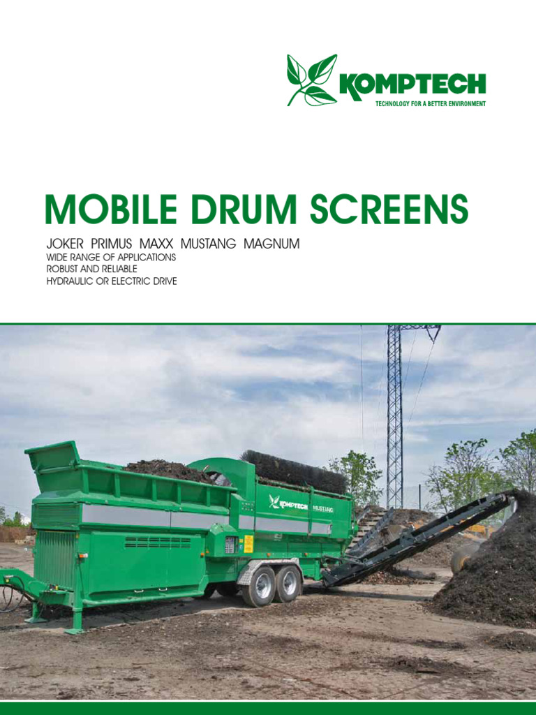 Komptech Mobile Drum Screens Overview | PDF | Electric Generator | Engines