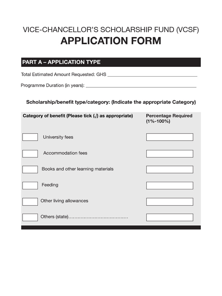 VCSF Application Form Guide | PDF