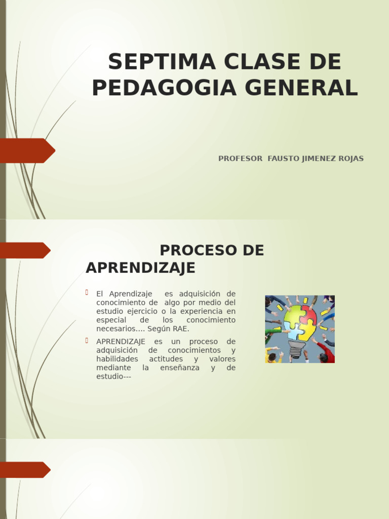 04-06-23septima Clase de Pedagogia General | PDF | Aprendizaje ...