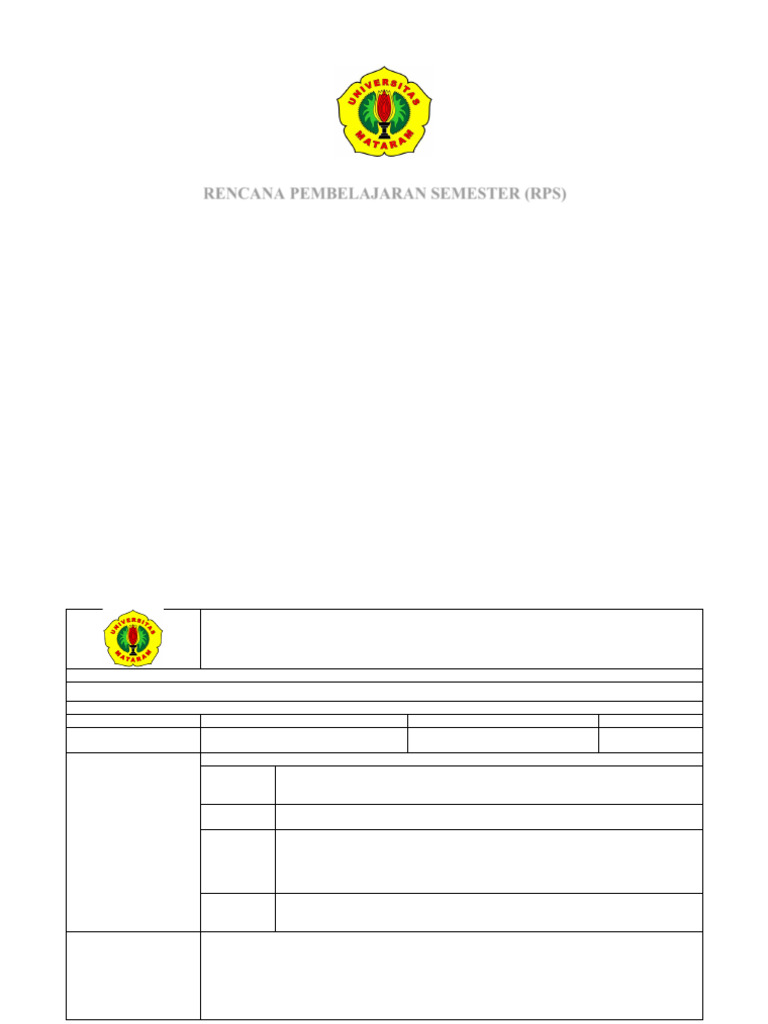 RPS SEMESTER 1-5 VOKASI bdp UNRAM 2020 | PDF