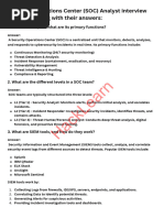 L1 SOC Analyst Interview Questions Guide | PDF | Security | Computer ...