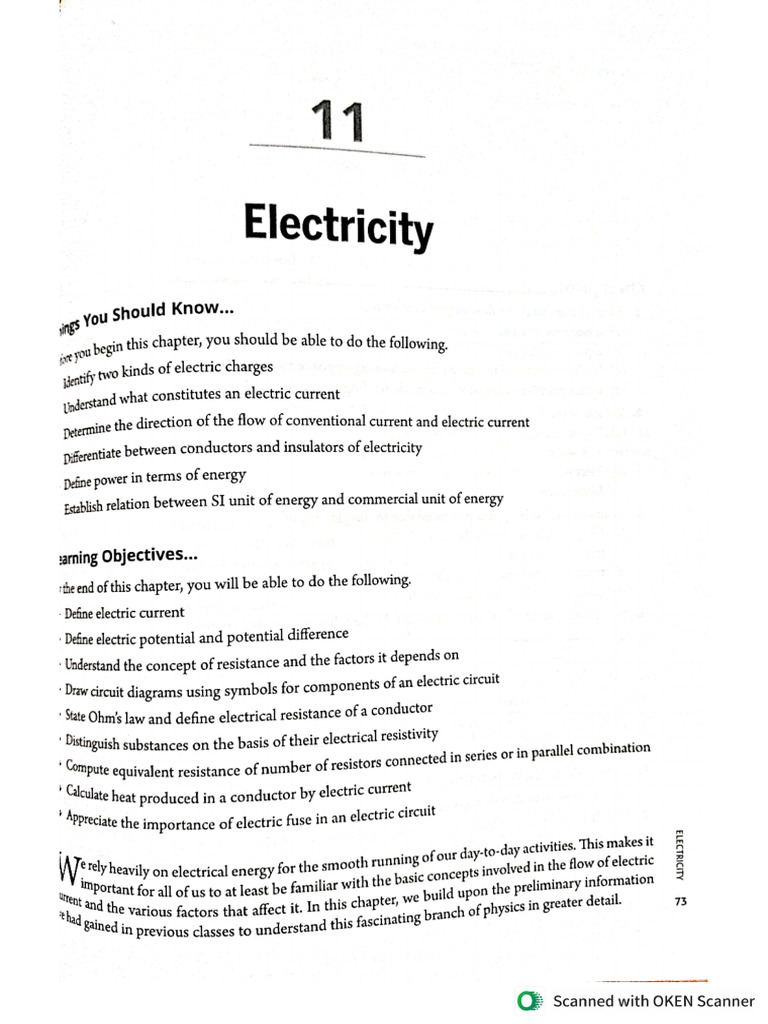 Class X - Physics - Electricity - Reference Notes | PDF