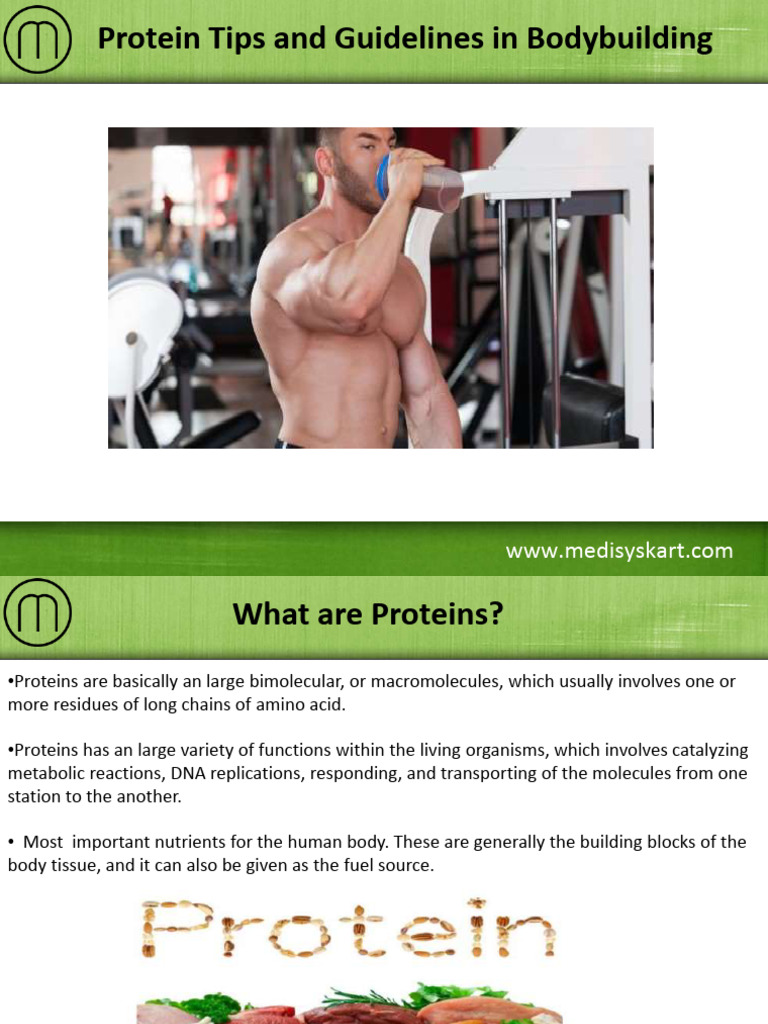 Protein Tips and Guidelines in Bodybuilding | PDF | Proteins | Metabolism