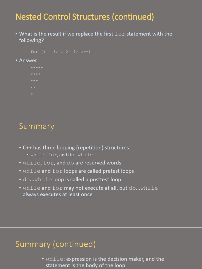 C++ Looping and Conditional Tips | PDF | Control Flow | Computer ...