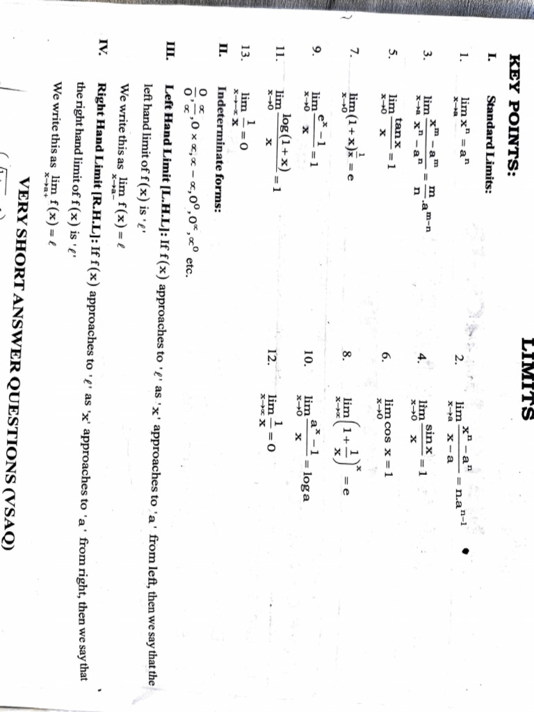 Limits and Indeterminate Forms Explained | PDF