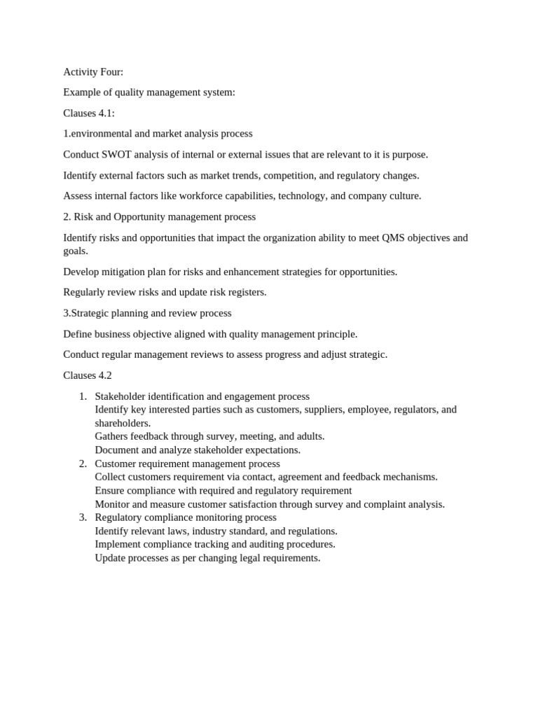 ISO 9001:2015 QMS Processes and Requirements | PDF | Quality Management ...