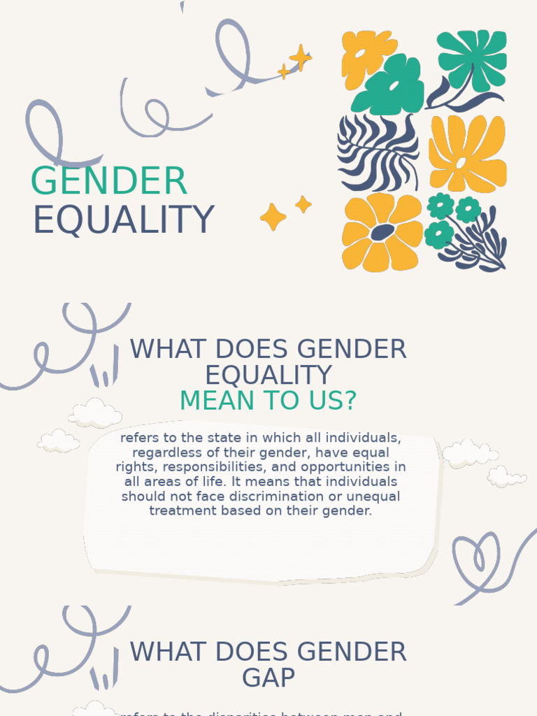 Understanding Gender Equality and Gap | PDF | Prejudices | Sexism