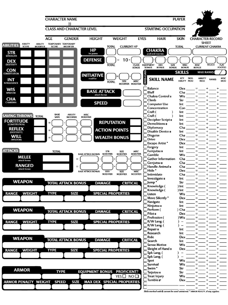 Character Sheet Form 5 Pdf