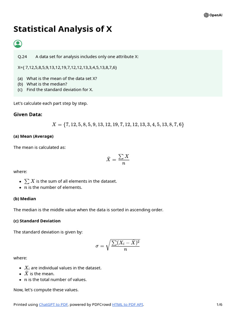 Statistical Analysis of Data Sets | PDF | Histogram | Quartile
