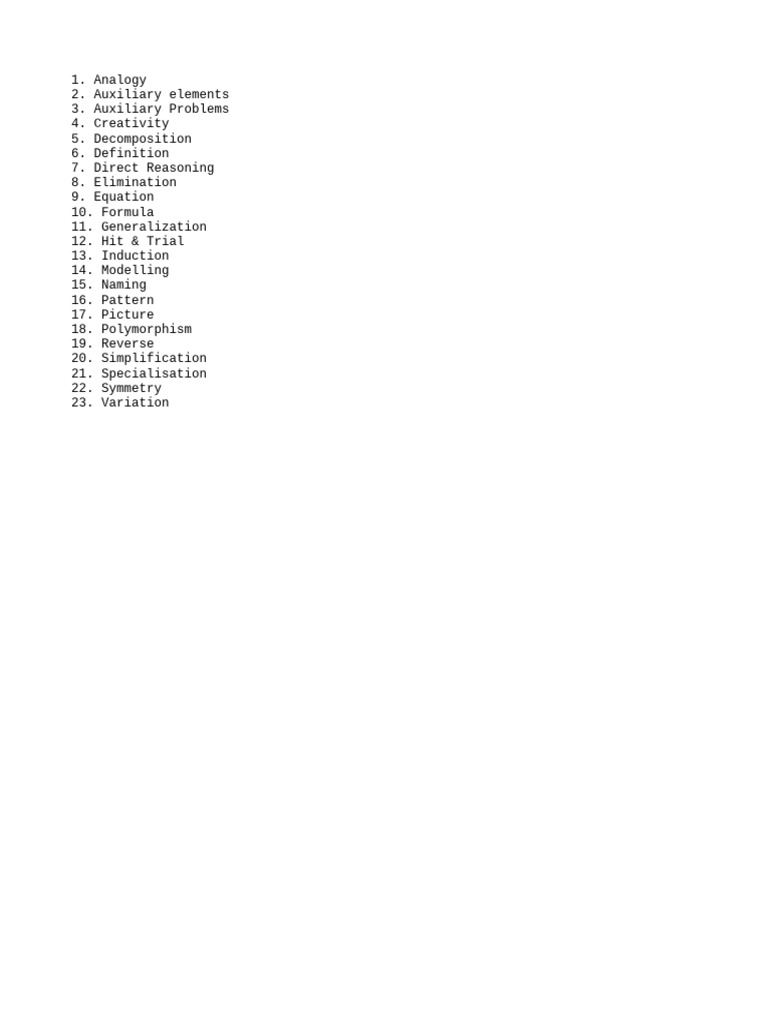 Problem Solving Algorithm | PDF
