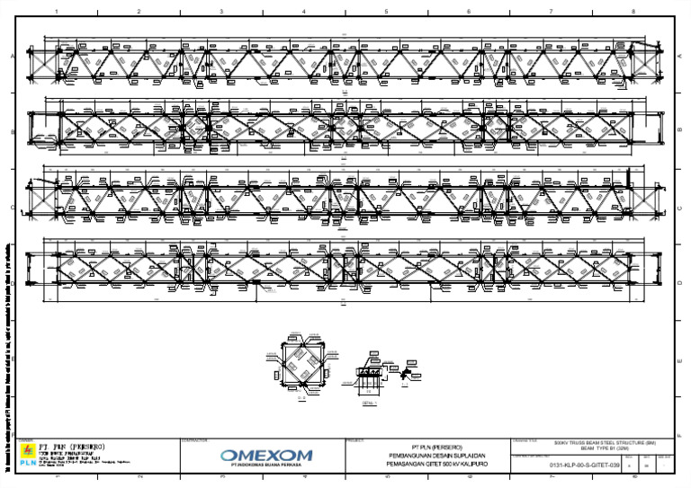 0131-Klp-00-S-Gitet-039 Rev - A 500KV Truss Beam Steel Structure (BM ...