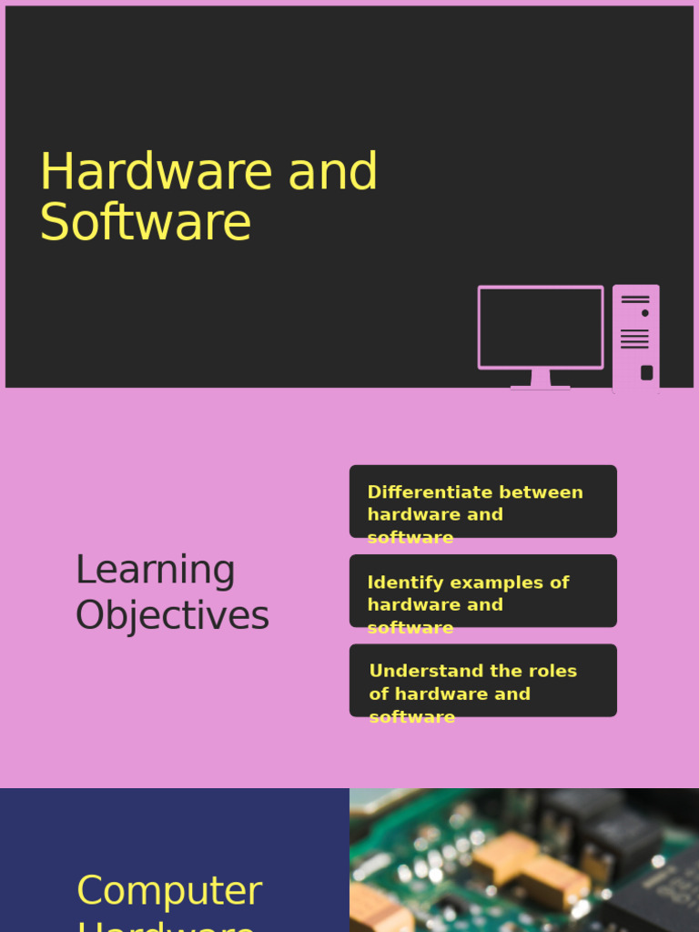1 Hardware and Software | PDF | Computer Hardware | Central Processing Unit