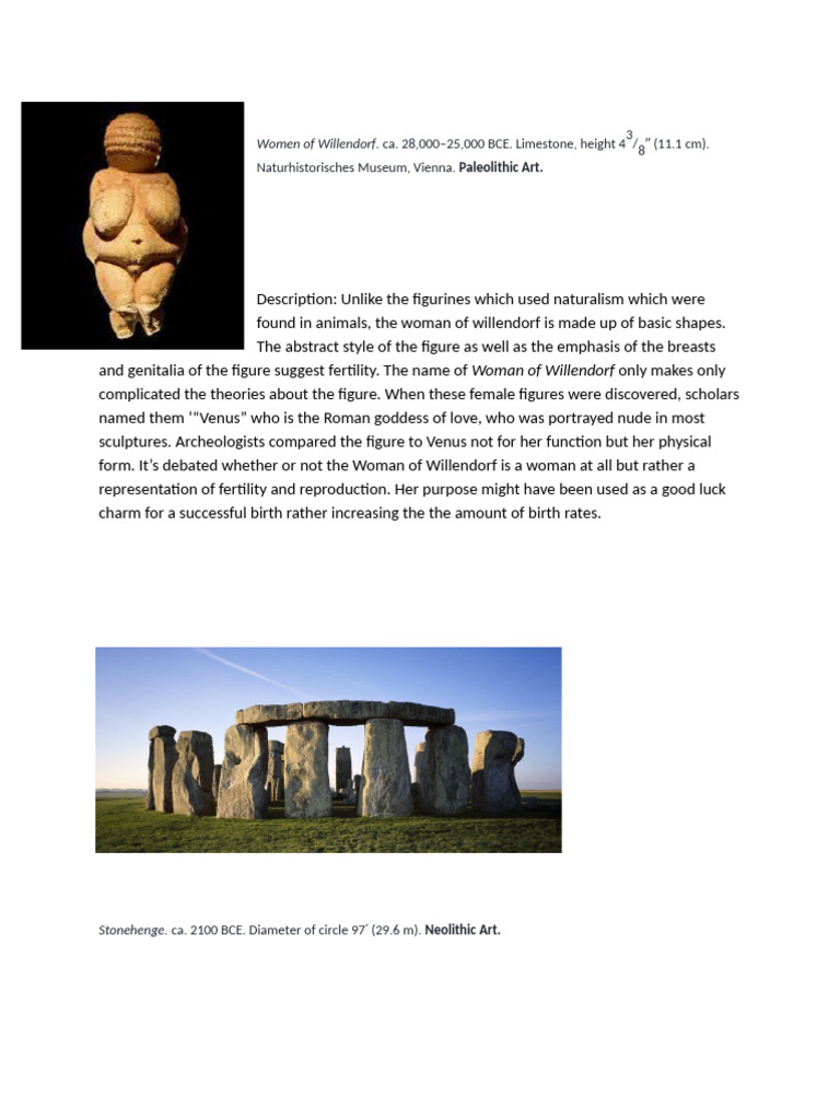 Prehistoric and Ancient Art Overview | PDF | Stonehenge