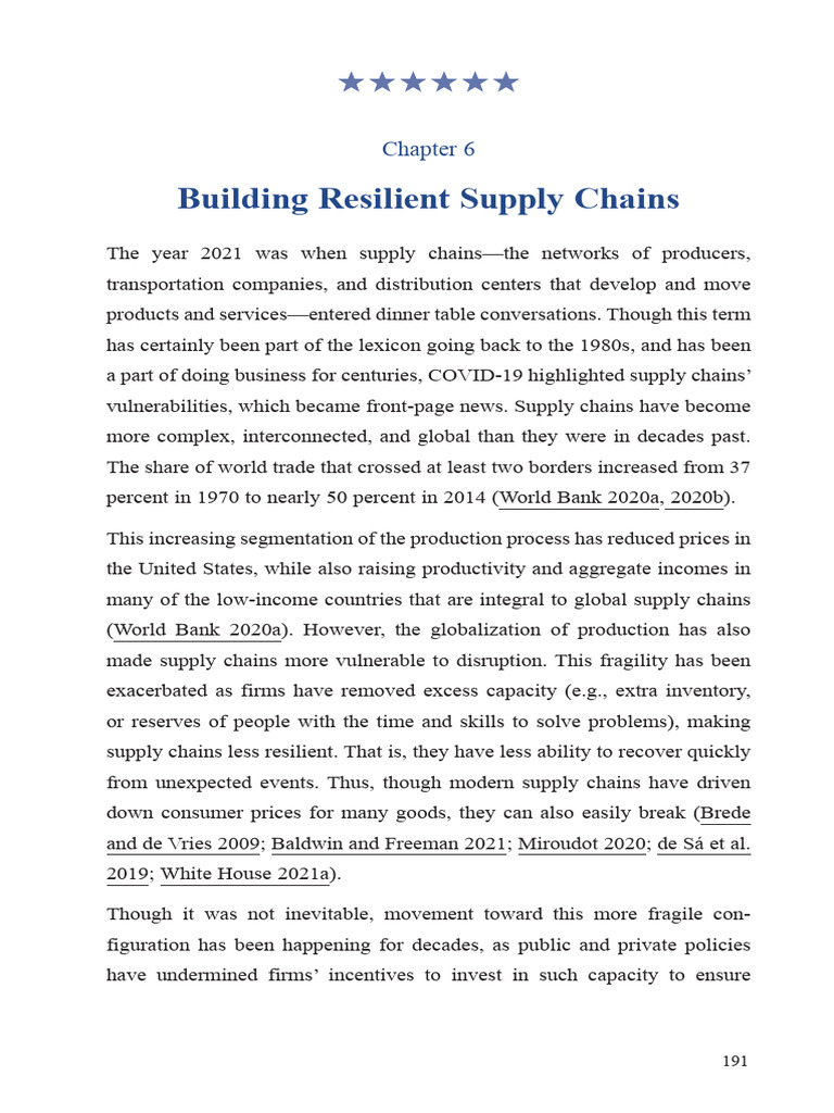 Building Resilient Supply Chains Today | PDF | Supply Chain | Employment